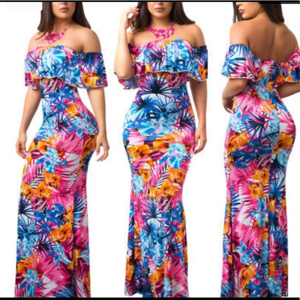 US WOMEN, Floral Long Maxi Dress